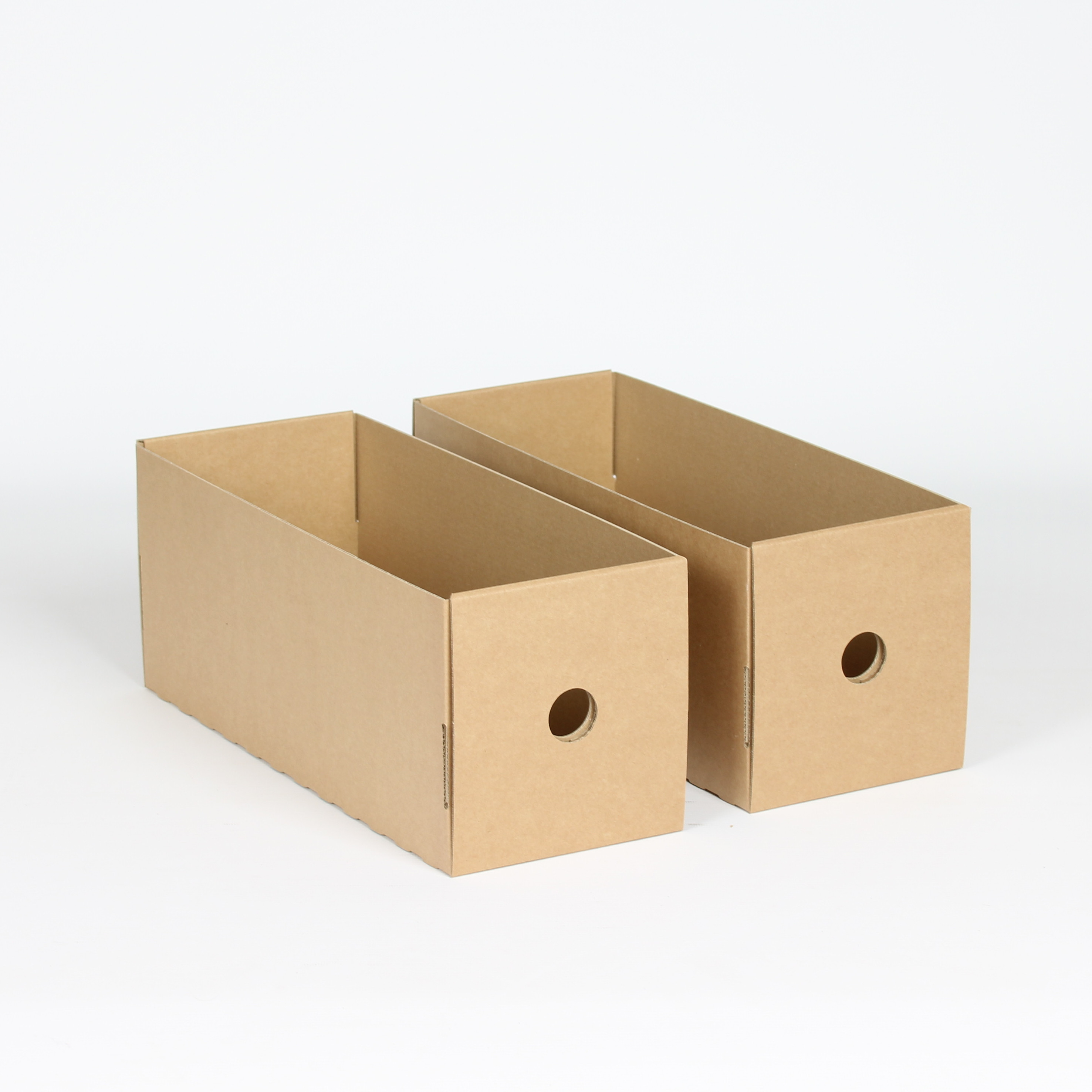Set mit schmale Schublade für 2er in braun
